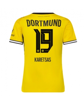 Borussia Dortmund Konstantinos Karetsas #19 Maglia Gara Casa Repliche 2026-27 Donna Maniche Corte Borussia Dortmund Konstantinos Karetsas #19 Maglia Gara Casa Repliche 2026-27 Donna Maniche Corte